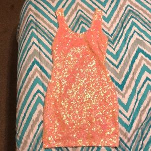 Pink sequin dress